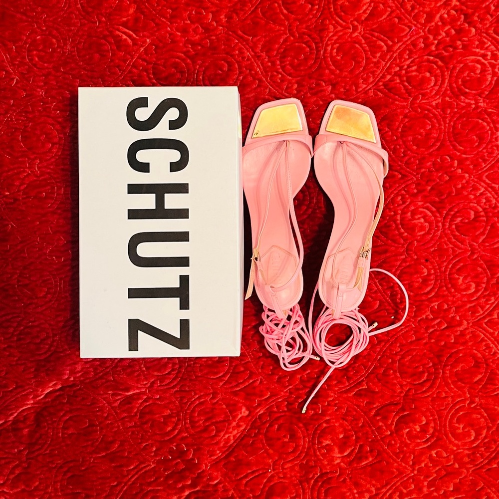 SCHUTZ Blush Strappy Sandals